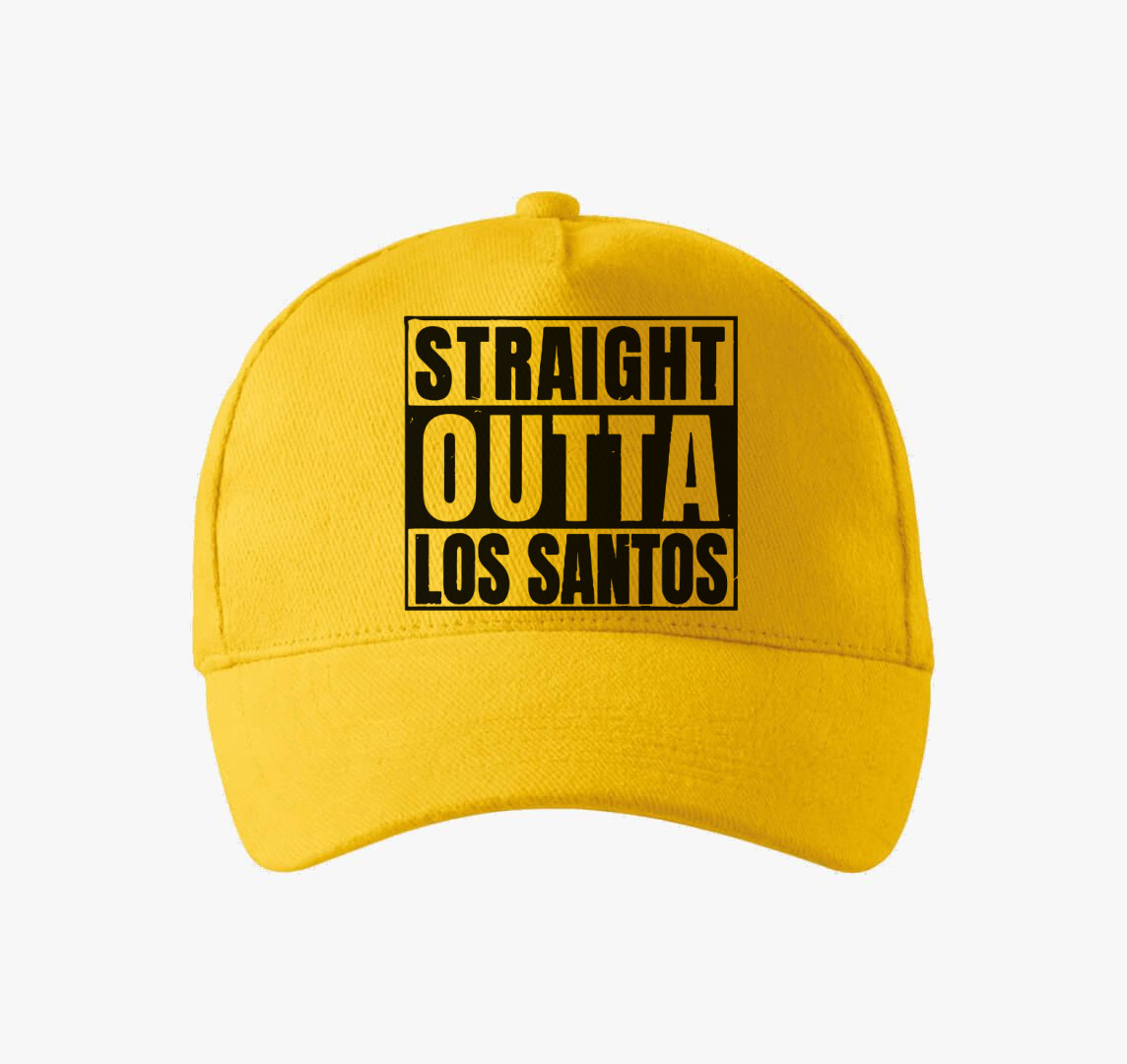 GTA Straight outta los santos baseball sapka — Sárga