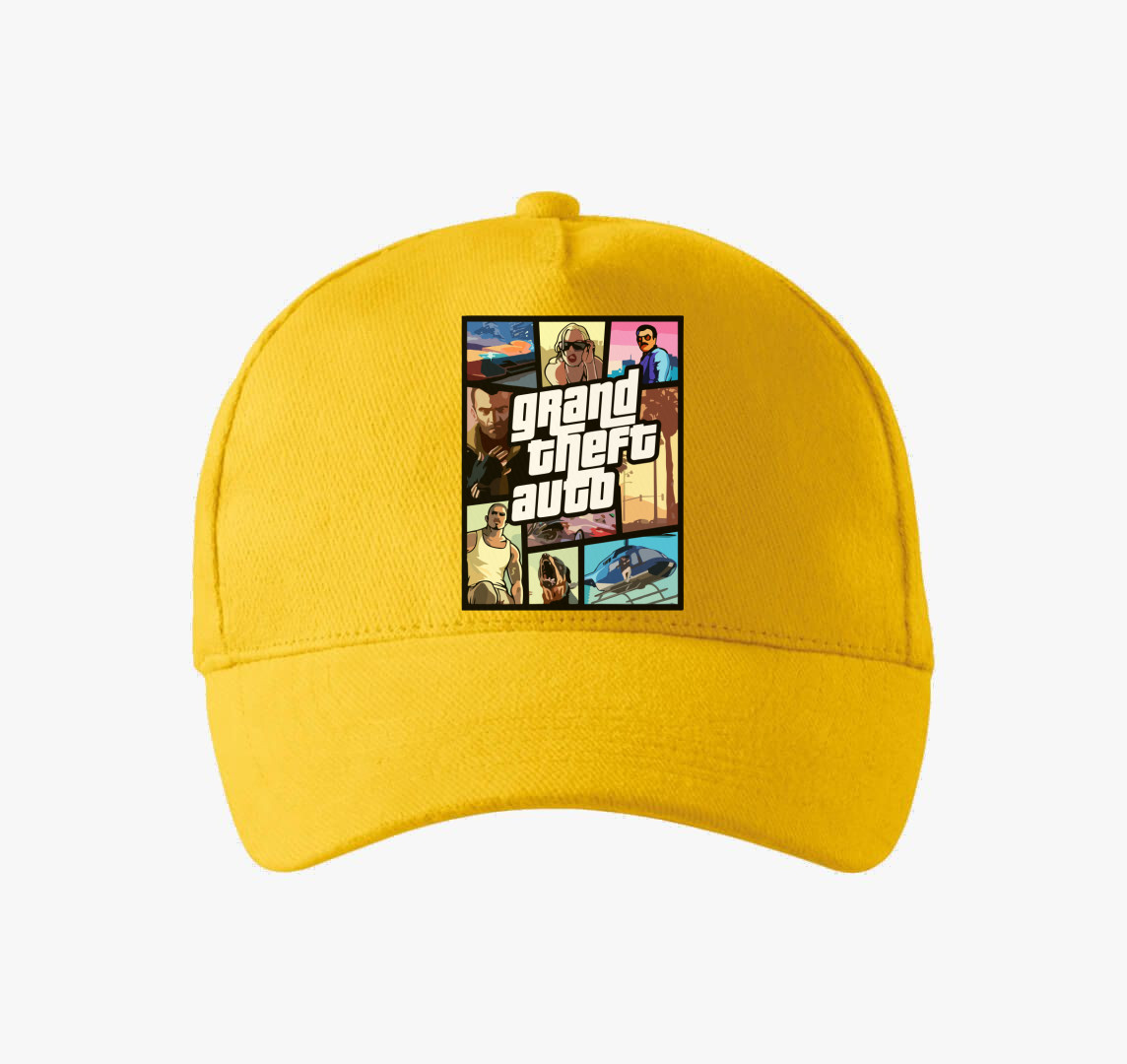 GTA poszter baseball sapka — Sárga