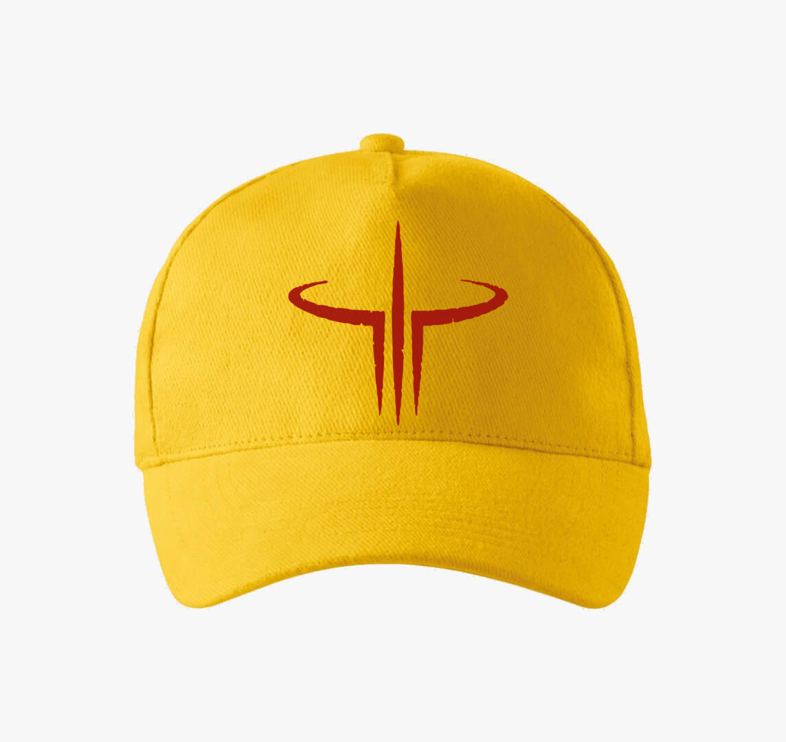 Quake 3 logo baseball sapka — Sárga