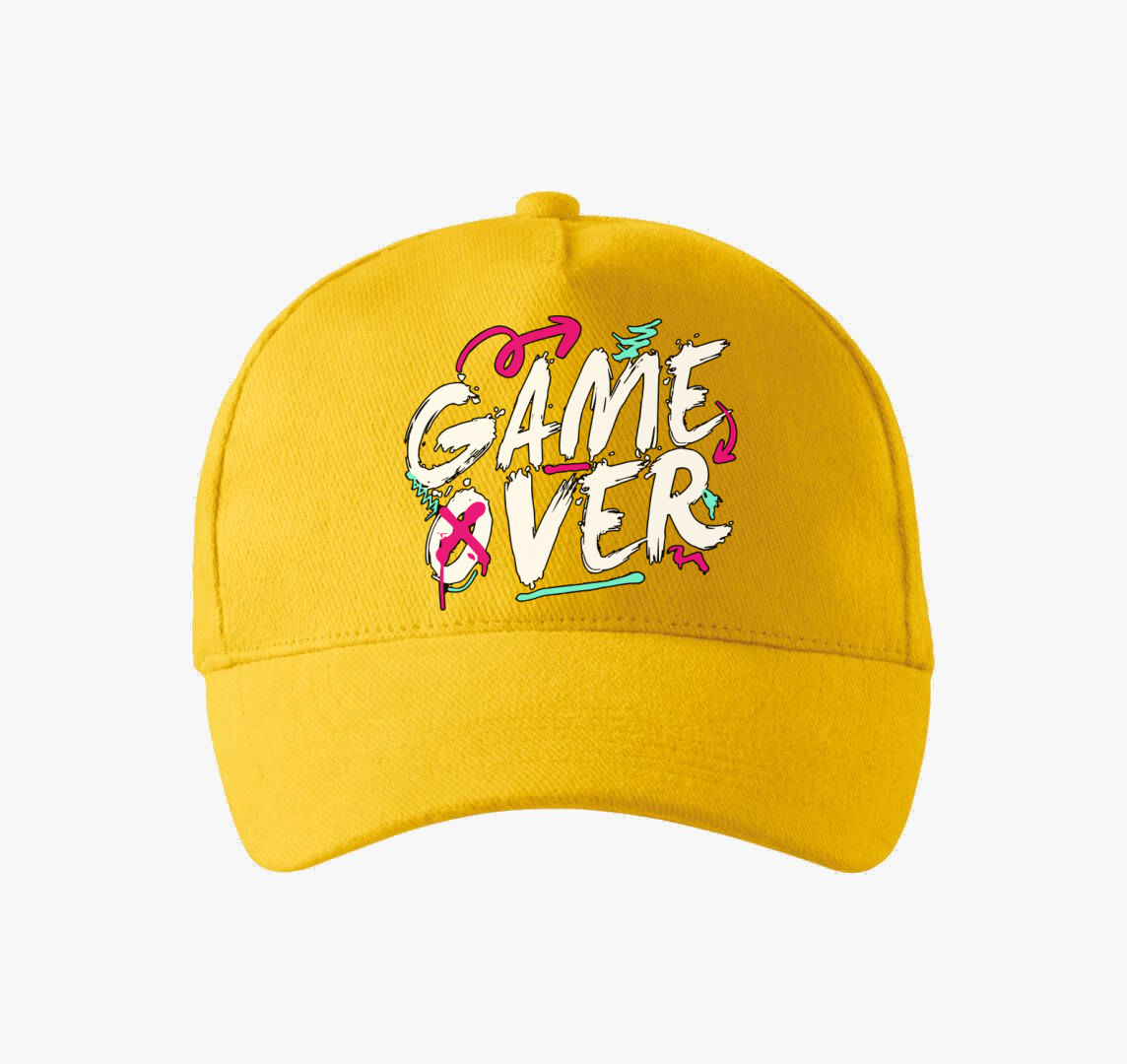 GameOver feliratos baseball sapka — Sárga