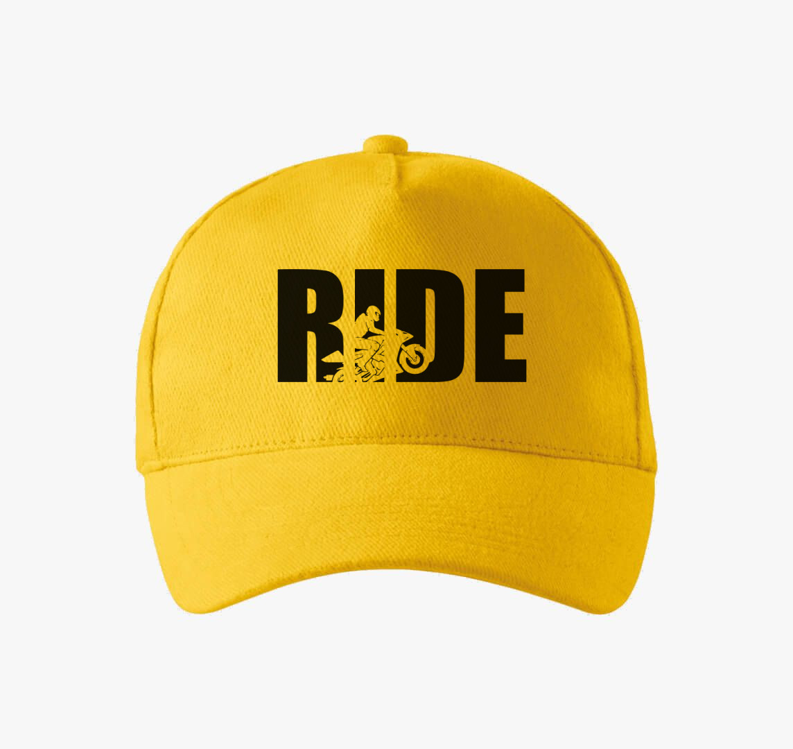 Ride motorcycles baseball sapka — Sárga