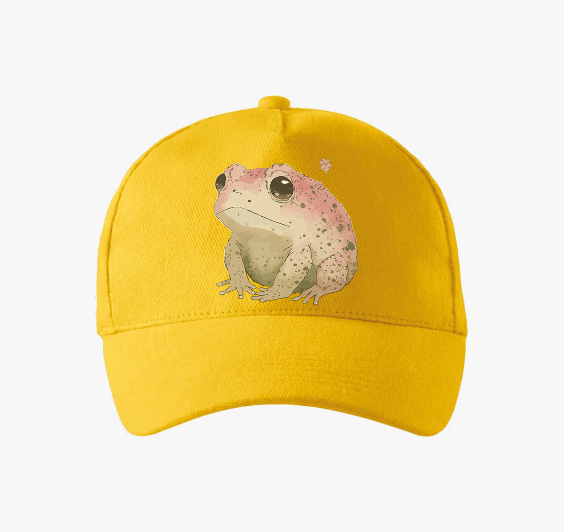 Sad pink frog baseball sapka — Sárga
