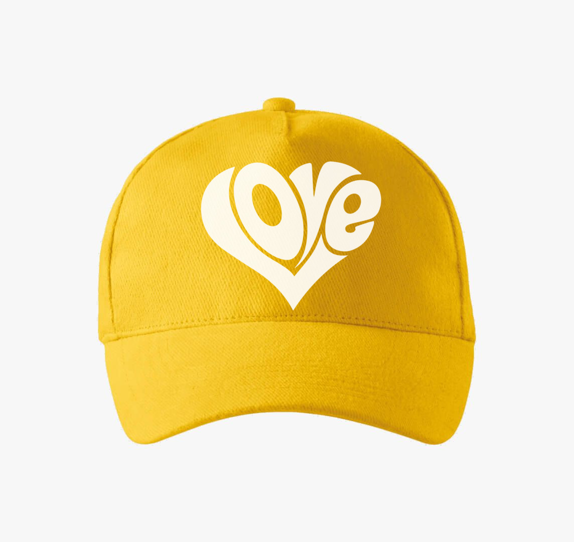 Love szerelem baseball sapka — Sárga