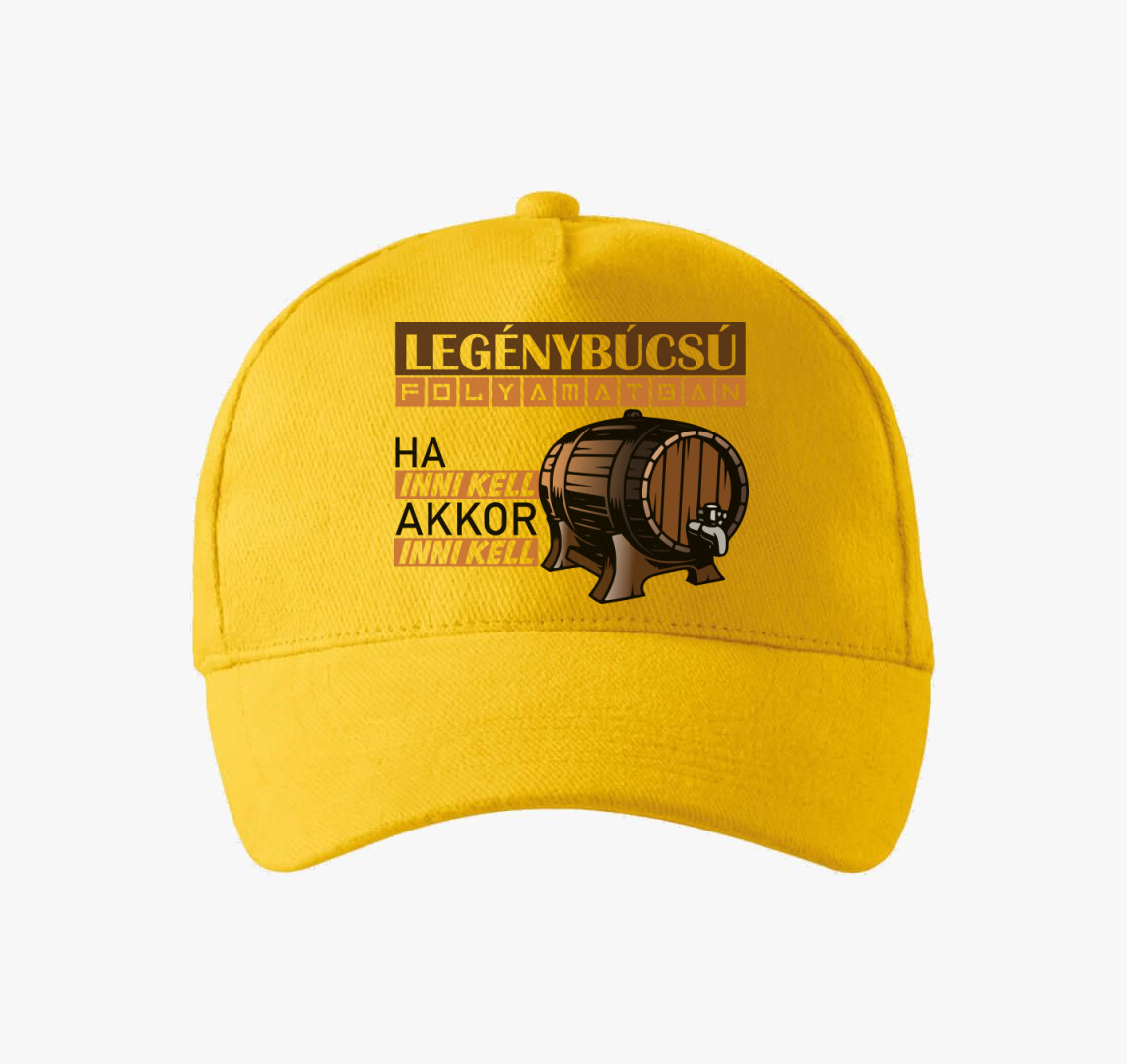 Legénybúcsú folyamatban baseball sapka — Sárga