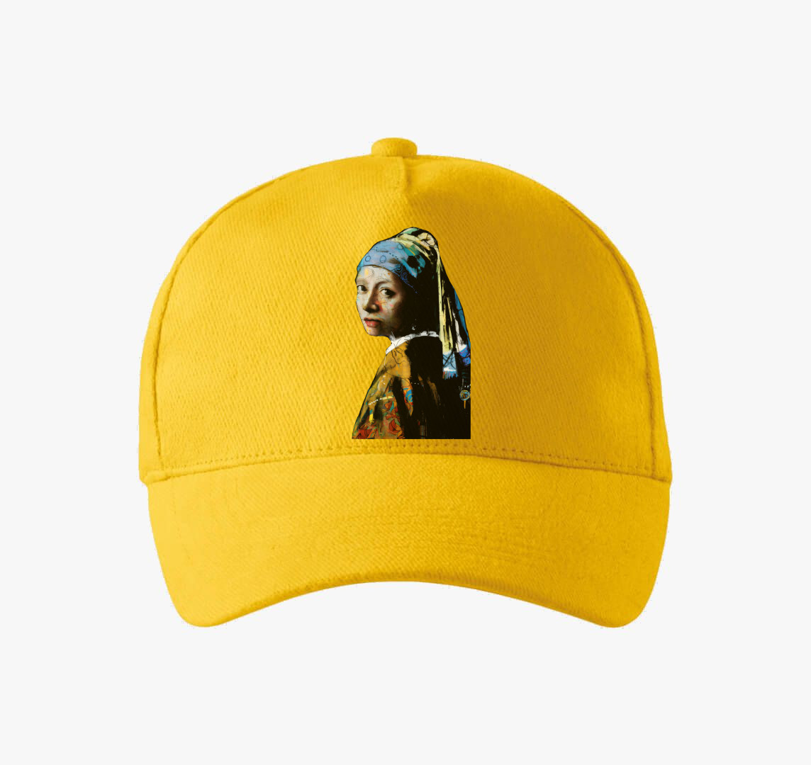 Vermeer graffitis baseball sapka — Sárga