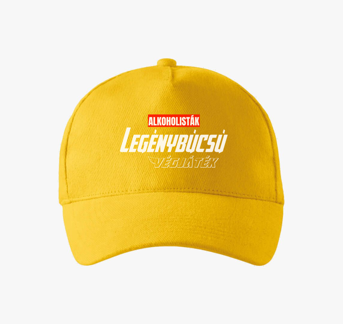 Legénybúcsú végjáték alkoholisták baseball sapka — Sárga