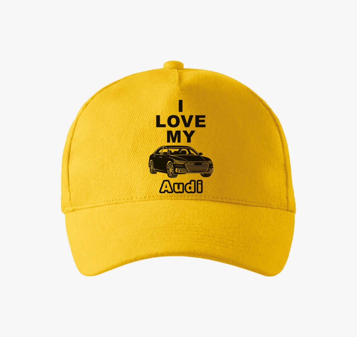 I love my AUDI baseball sapka — Sárga