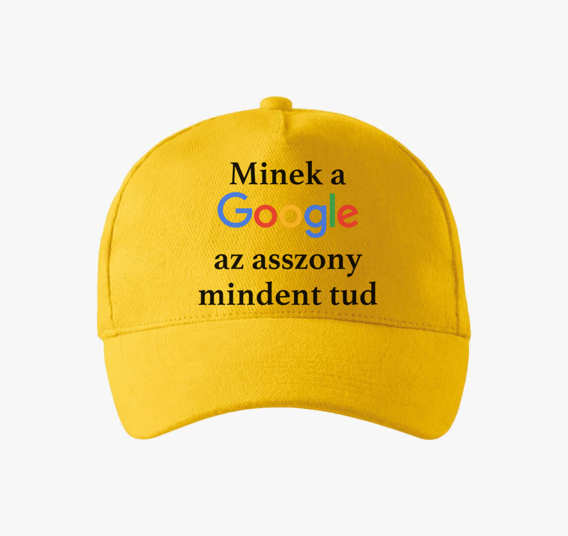 Minek a Google az asszony mindent tud baseball sapka — Sárga