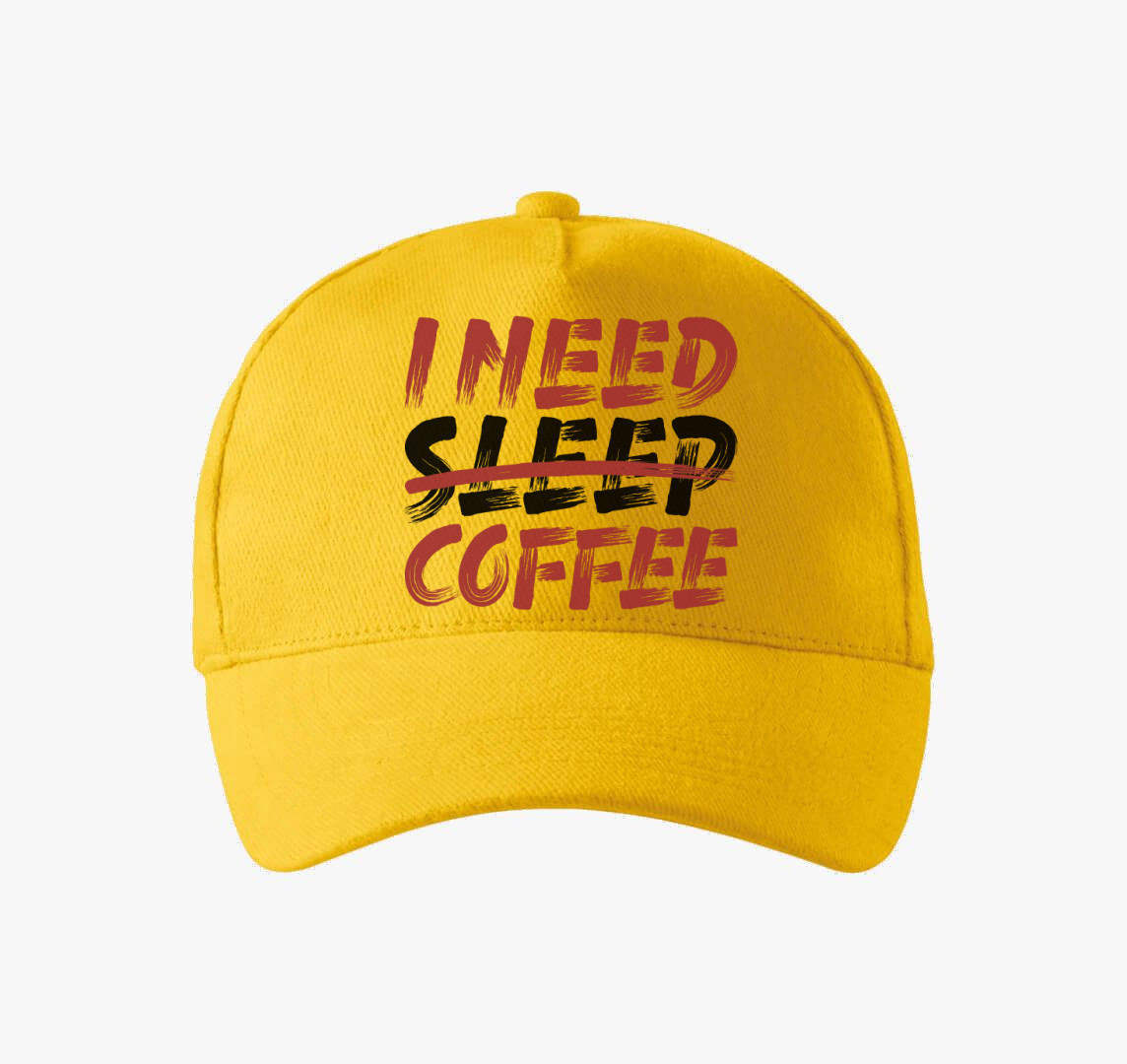 I need coffee baseball sapka — Sárga