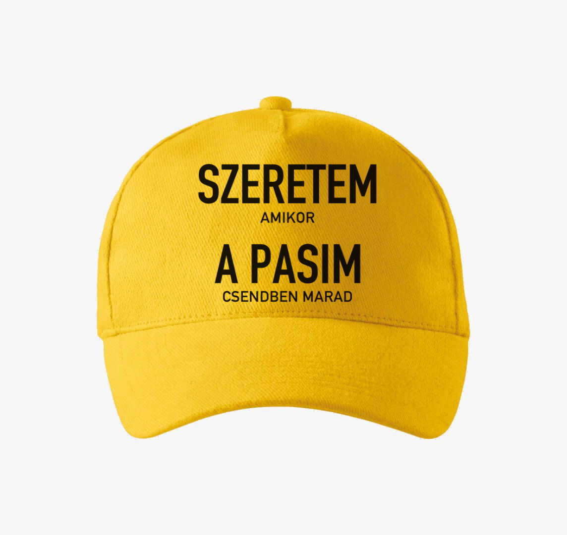 Szeretem amikor a pasim csendben marad baseball sapka — Sárga