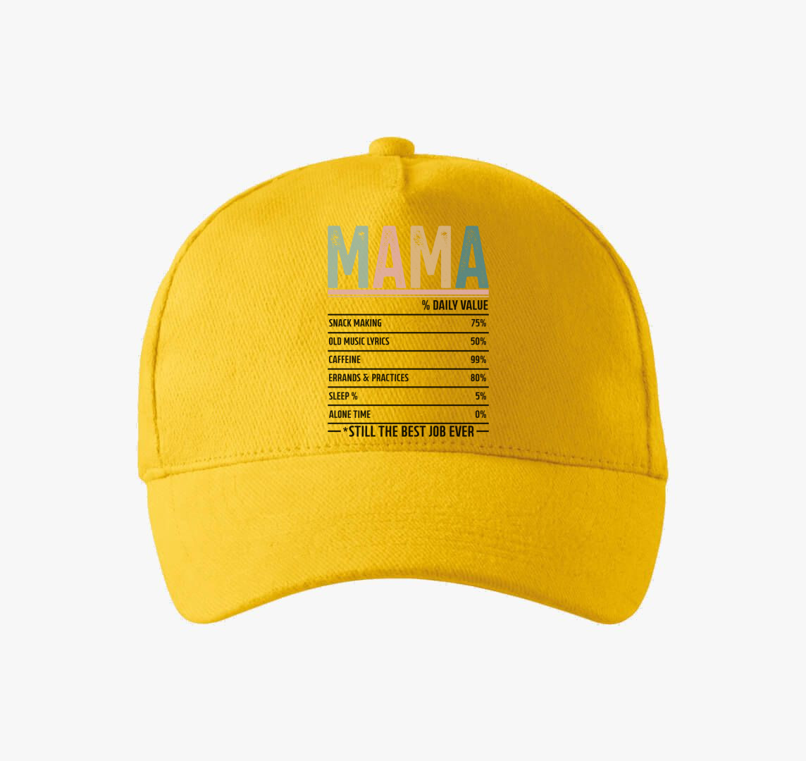 Mama összetétel baseball sapka — Sárga