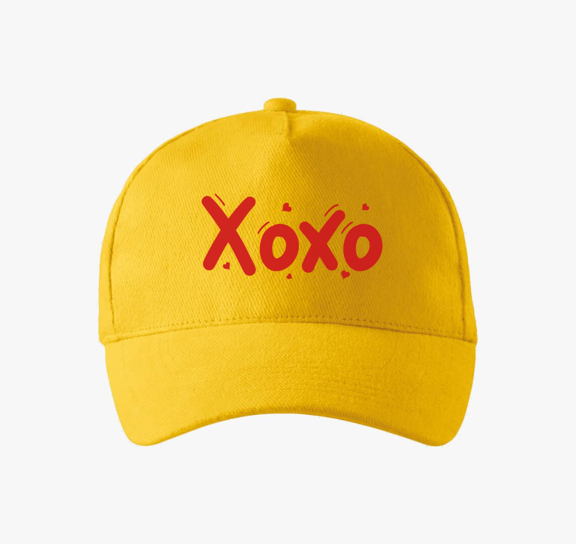 Xoxo szív baseball sapka — Sárga