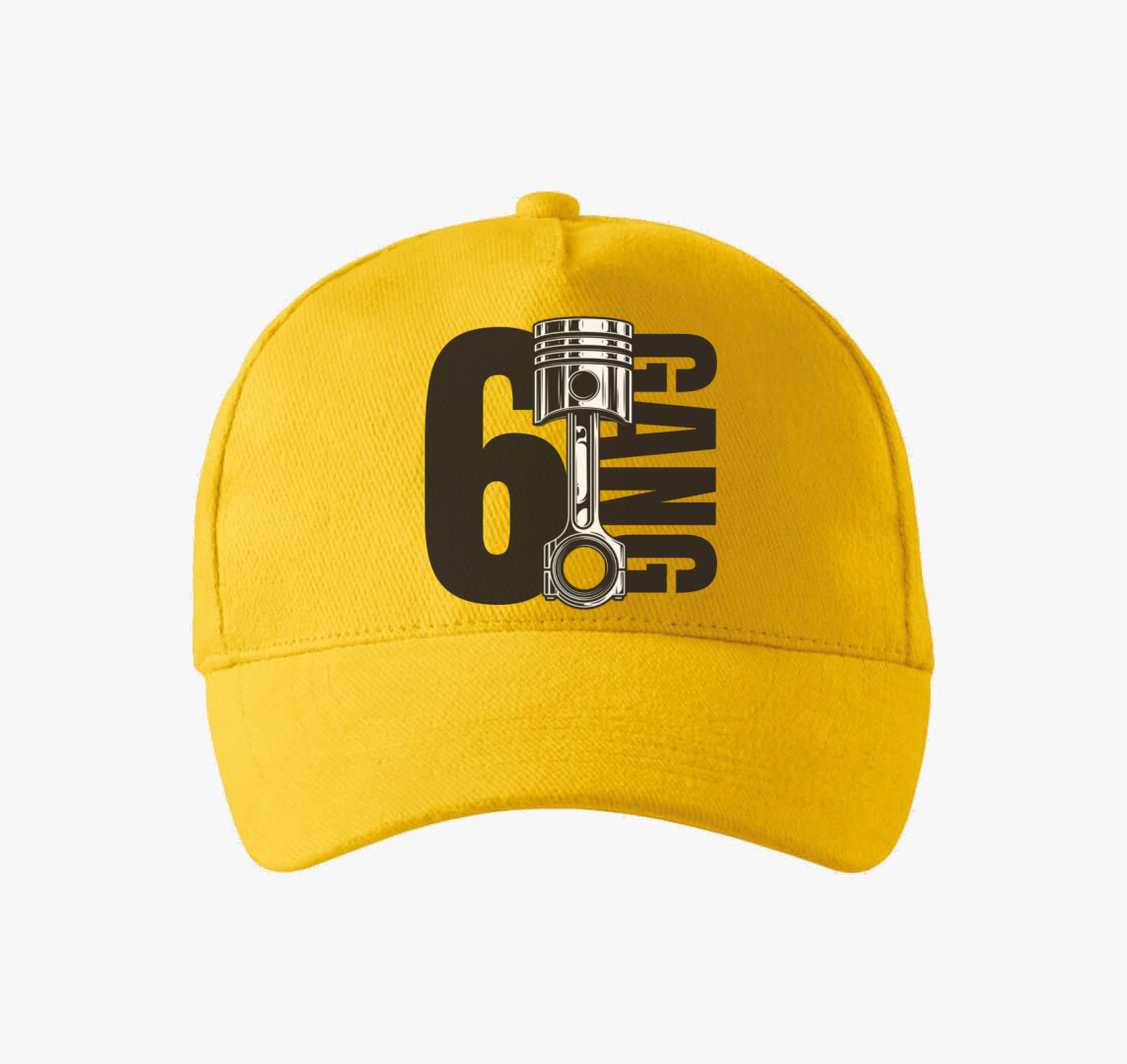 Hat henger baseball sapka — Sárga