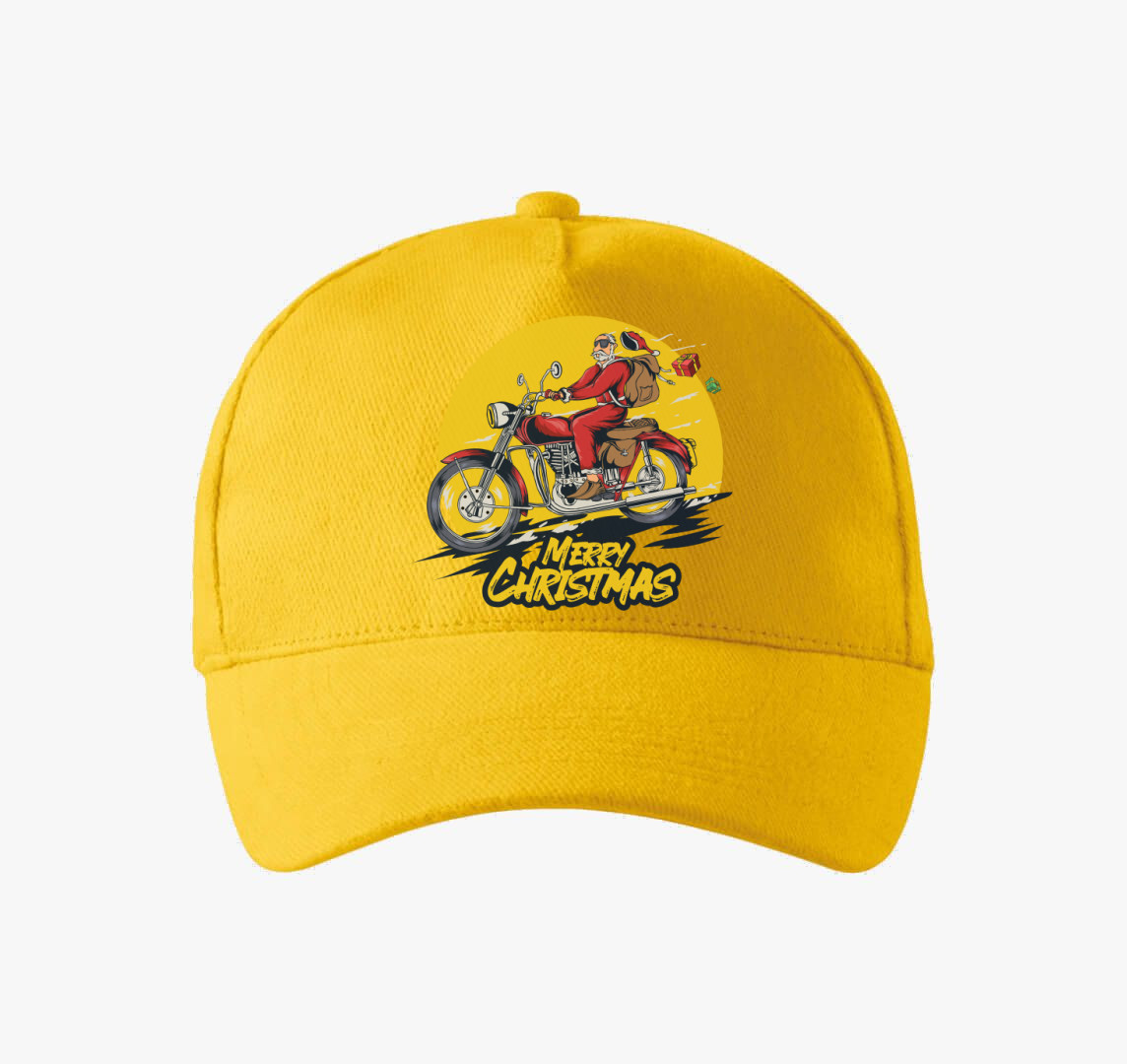 Motoros Mikulás baseball sapka — Sárga