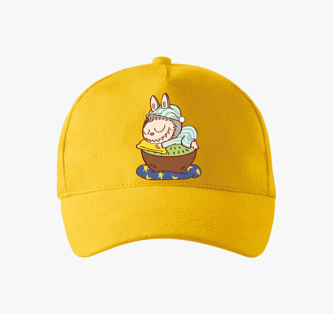 Labubu baseball sapka — Sárga