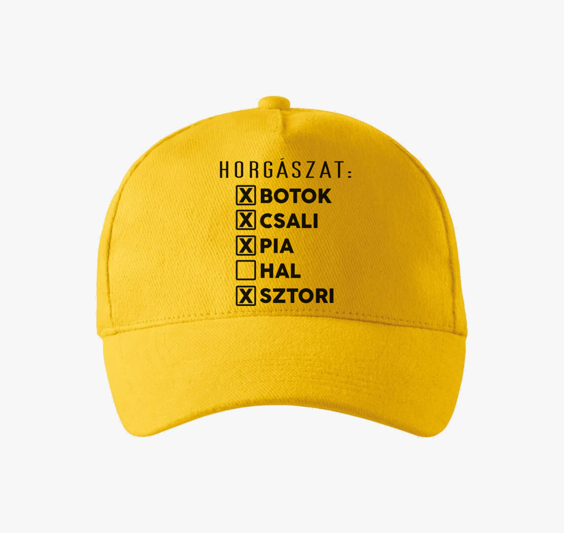 Horgász lista baseball sapka — Sárga