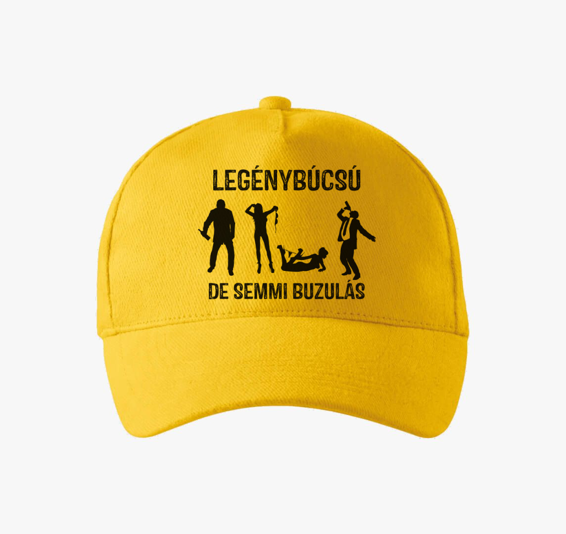 Legénybúcsú, de semmi b*zulás baseball sapka — Sárga