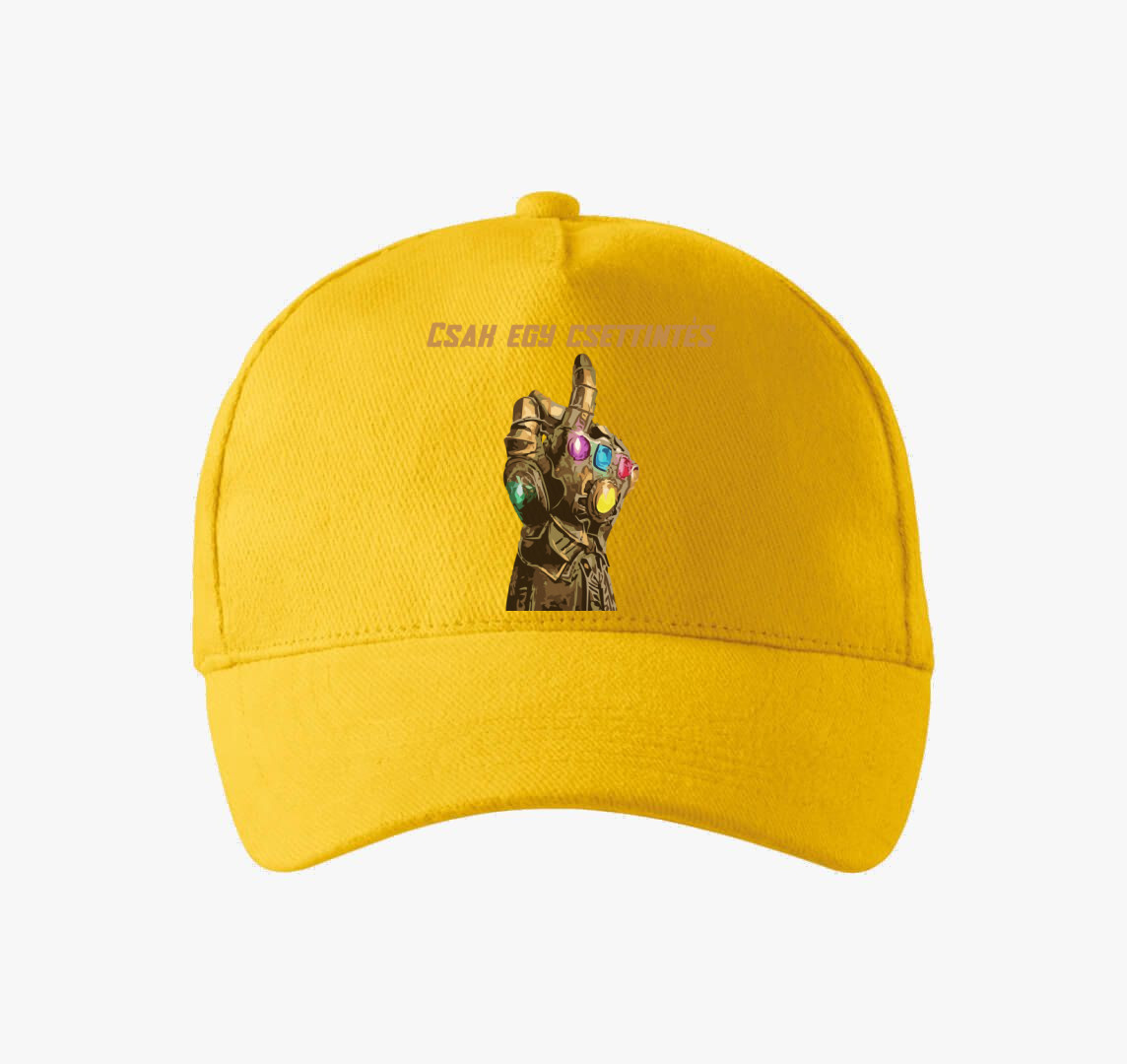 Csak egy csettintés Thanos kesztyűje baseball sapka — Sárga