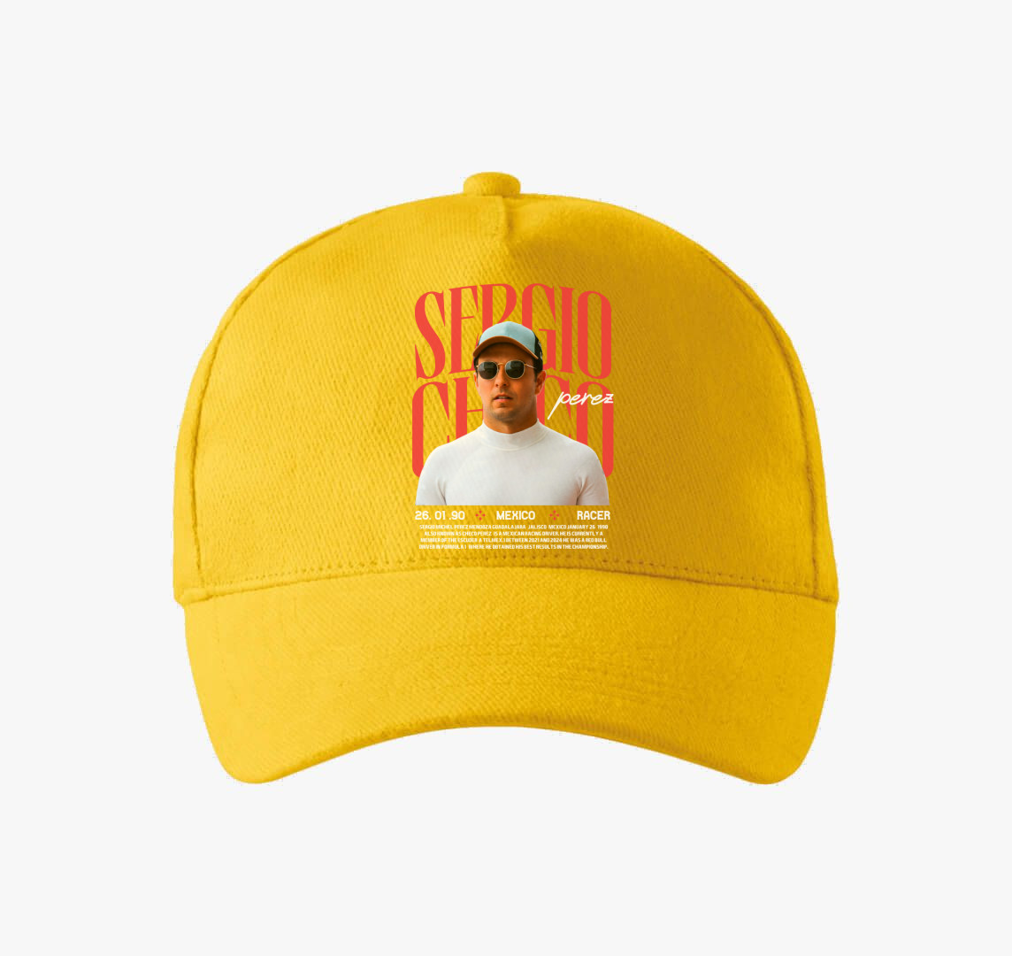 Sergio Perez baseball sapka — Sárga