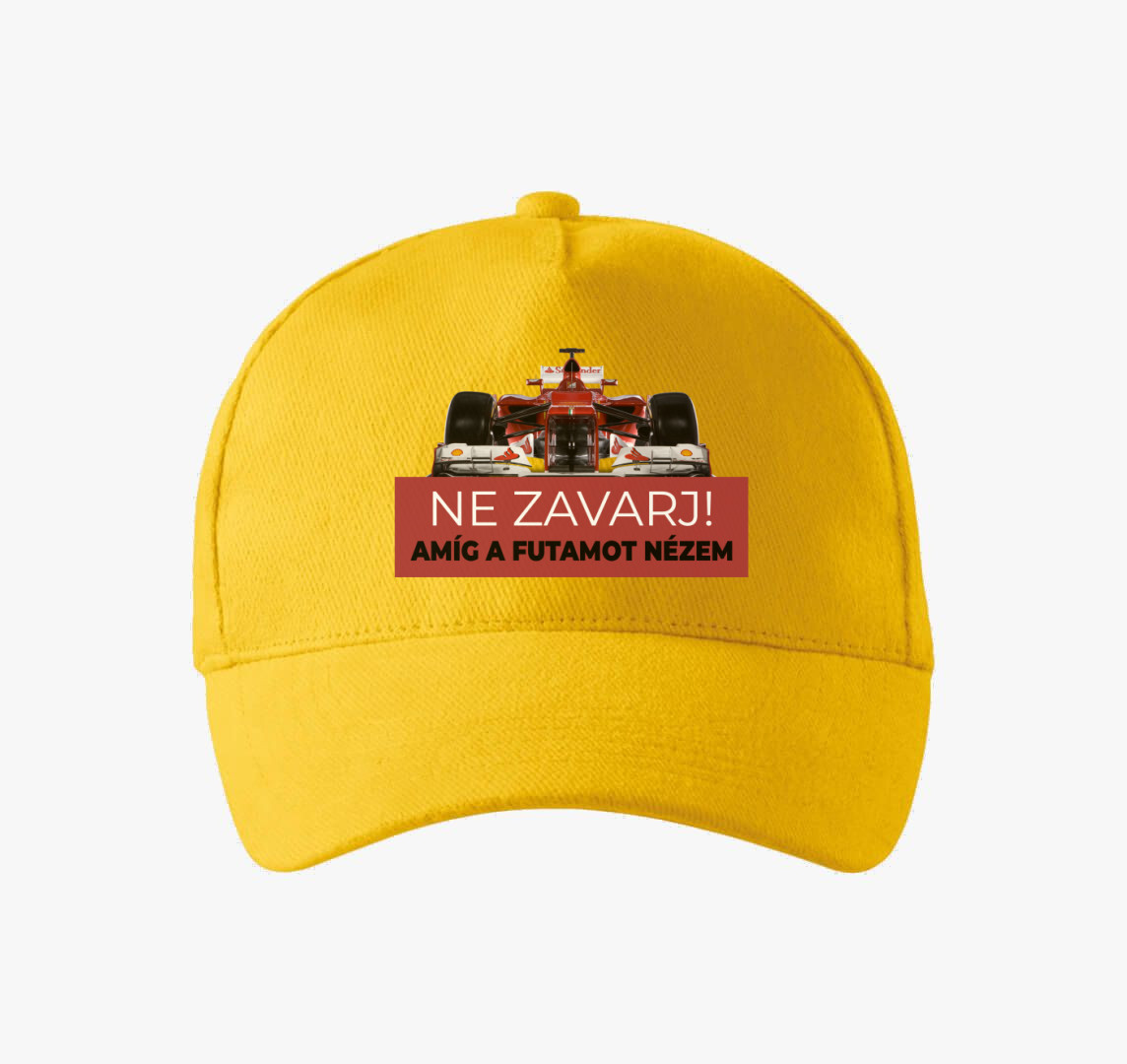 Futamot nézek ne zavarj baseball sapka — Sárga