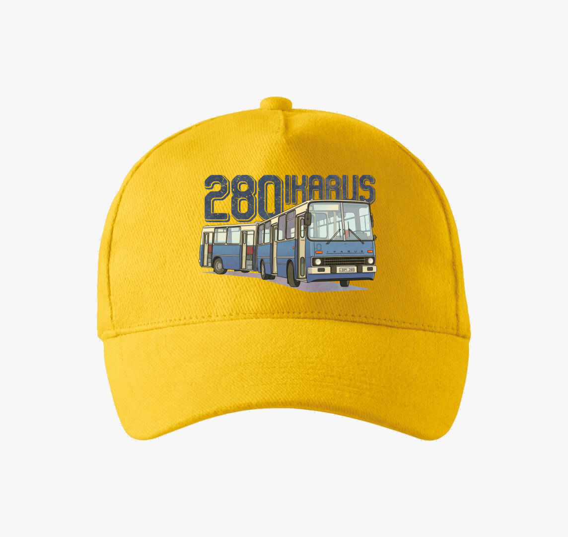 Ikarus 280 Busz baseball sapka — Sárga