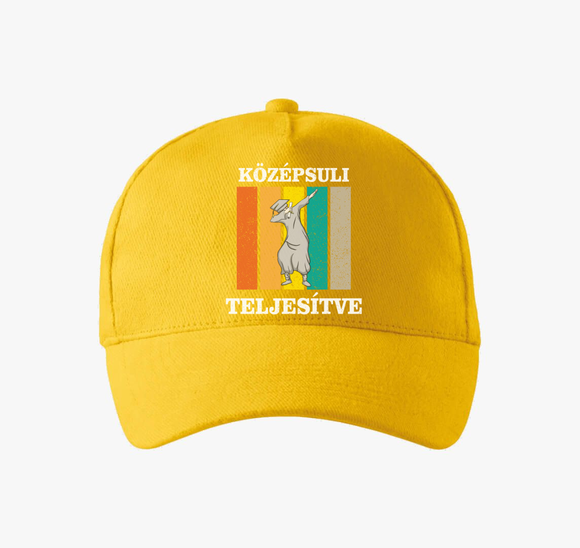Középsuli teljesítve baseball sapka — Sárga