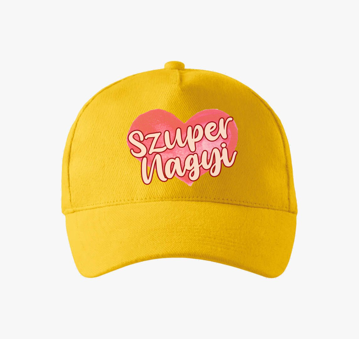 Anyák napi Szuper nagyi baseball sapka — Sárga