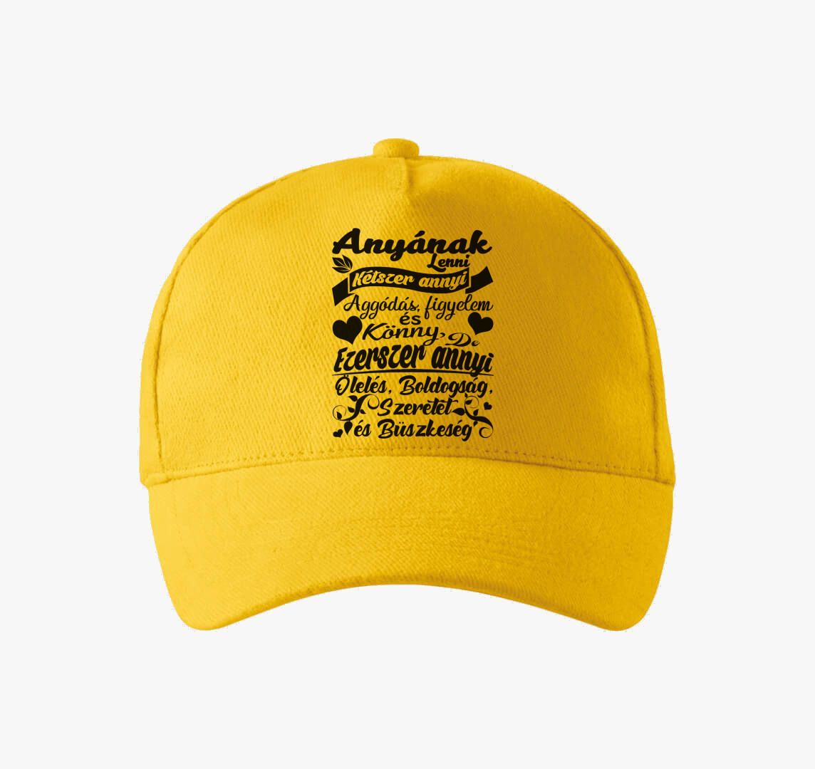 Anyák napi Anyának lenni baseball sapka — Sárga