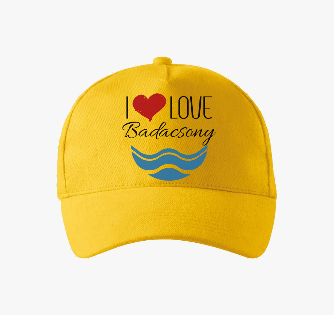 I love Badacsony baseball sapka — Sárga
