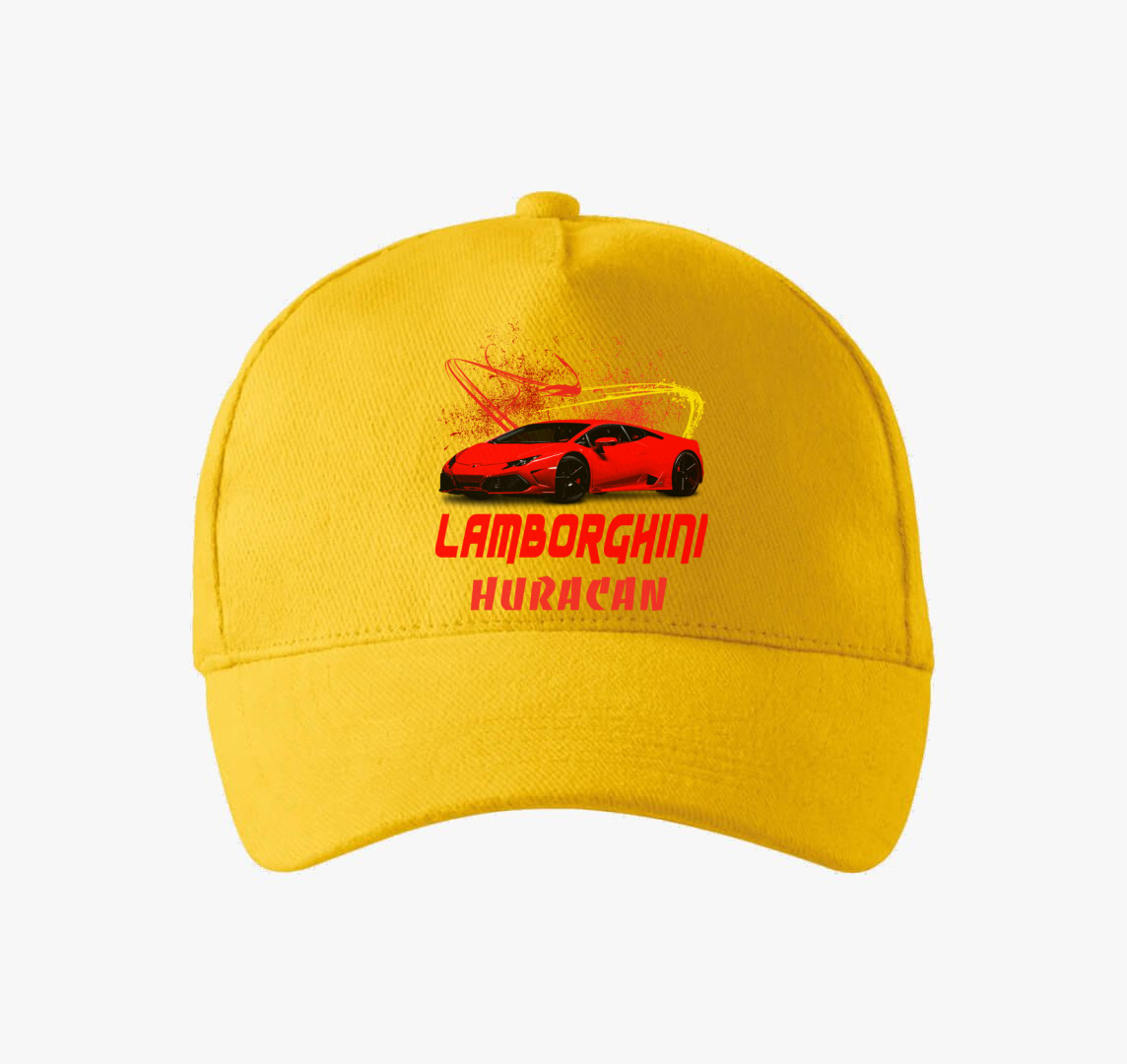 Lamborghini Huracan baseball sapka — Sárga