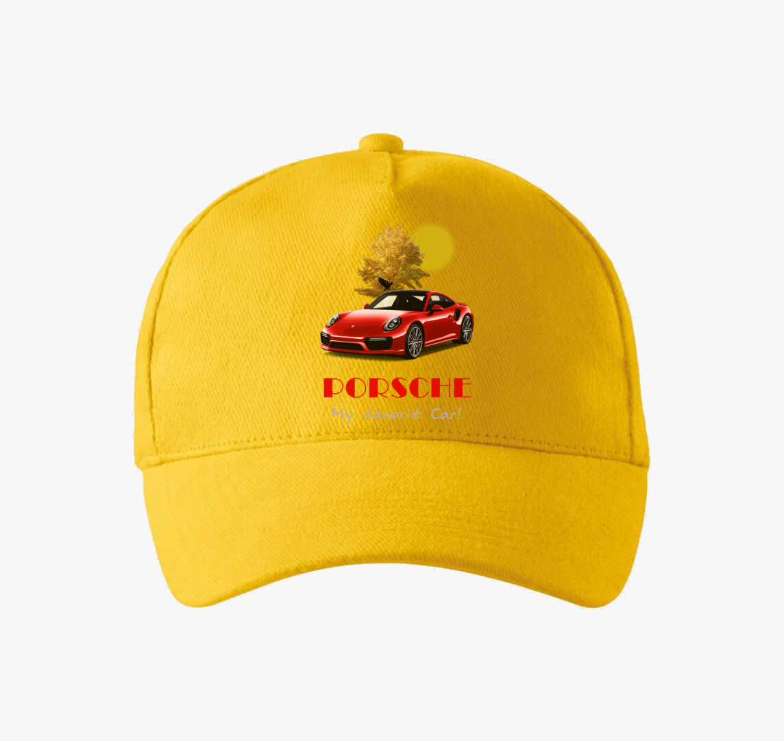Red Porsche baseball sapka — Sárga