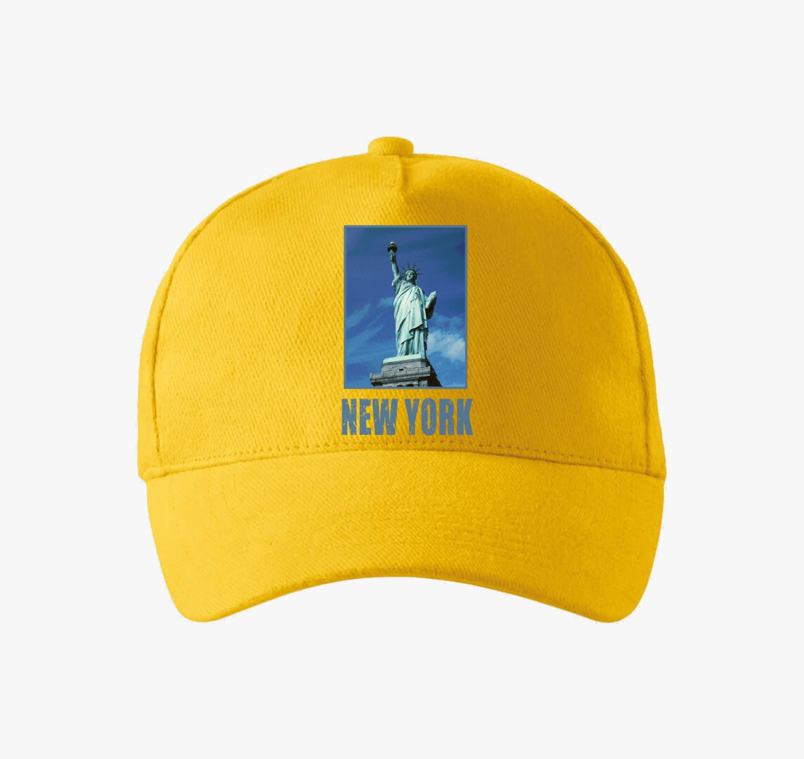 New York kék  baseball sapka — Sárga