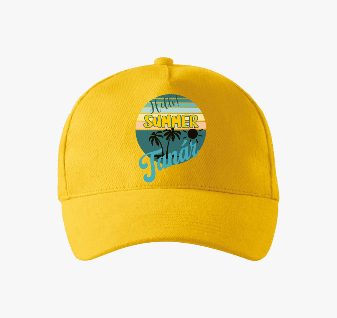 Hello Summer tanár baseball sapka — Sárga