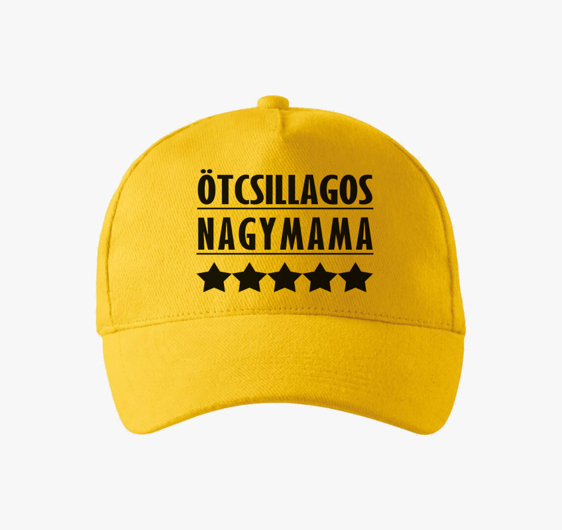 Ötcsillagos nagymama baseball sapka — Sárga