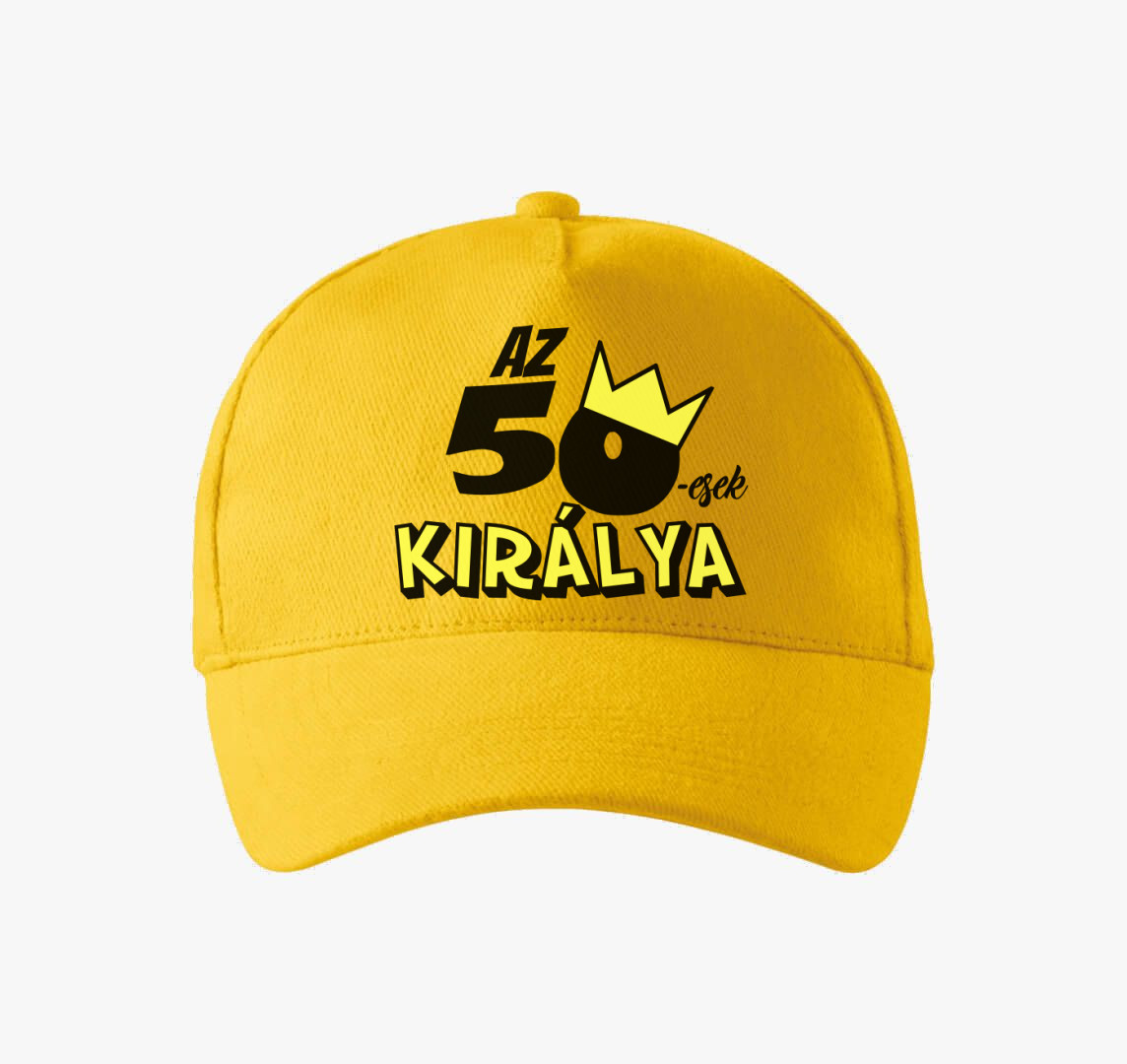 Az ötvenesek királya baseball sapka - válaszható korral — Sárga