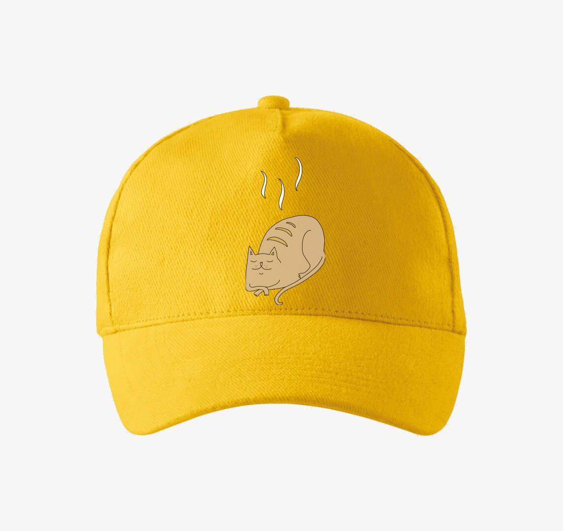 Veknis cica - baseball sapka — Sárga