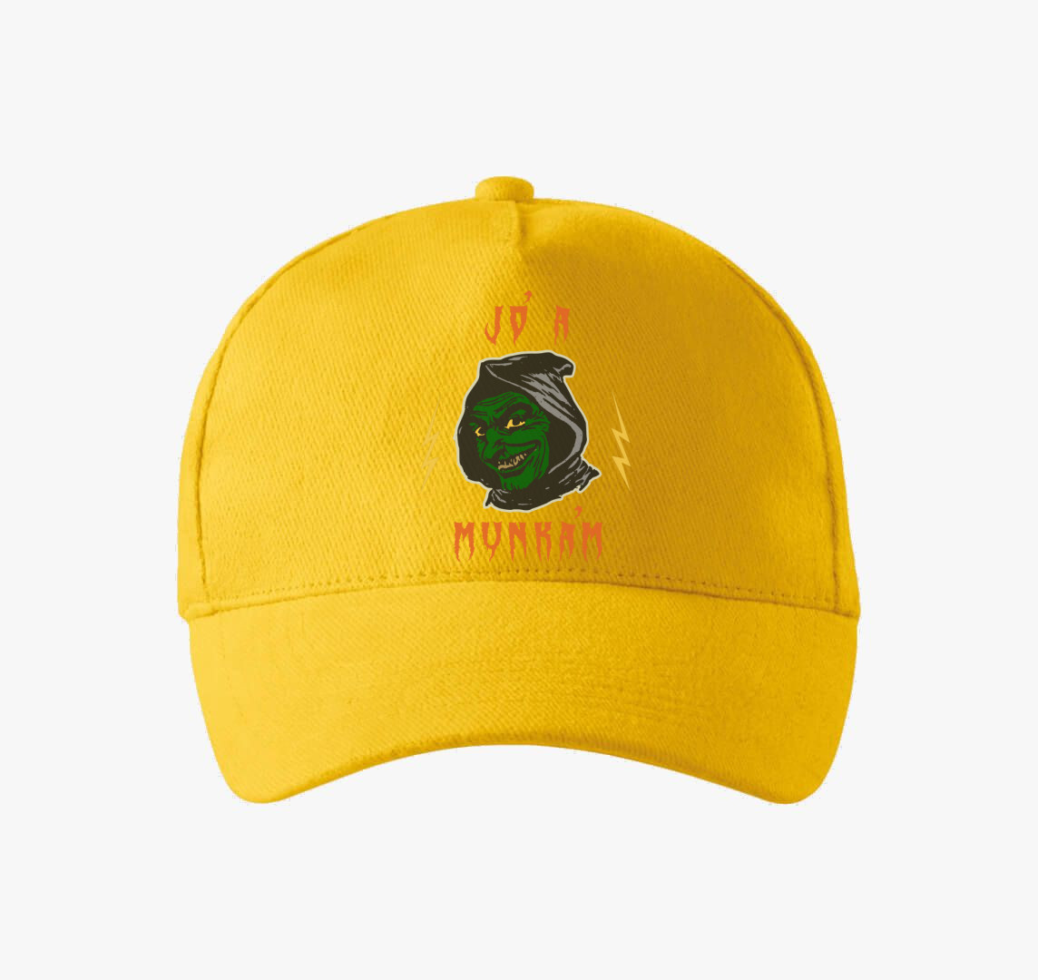 Jó a munkám Halloween baseball sapka — Sárga