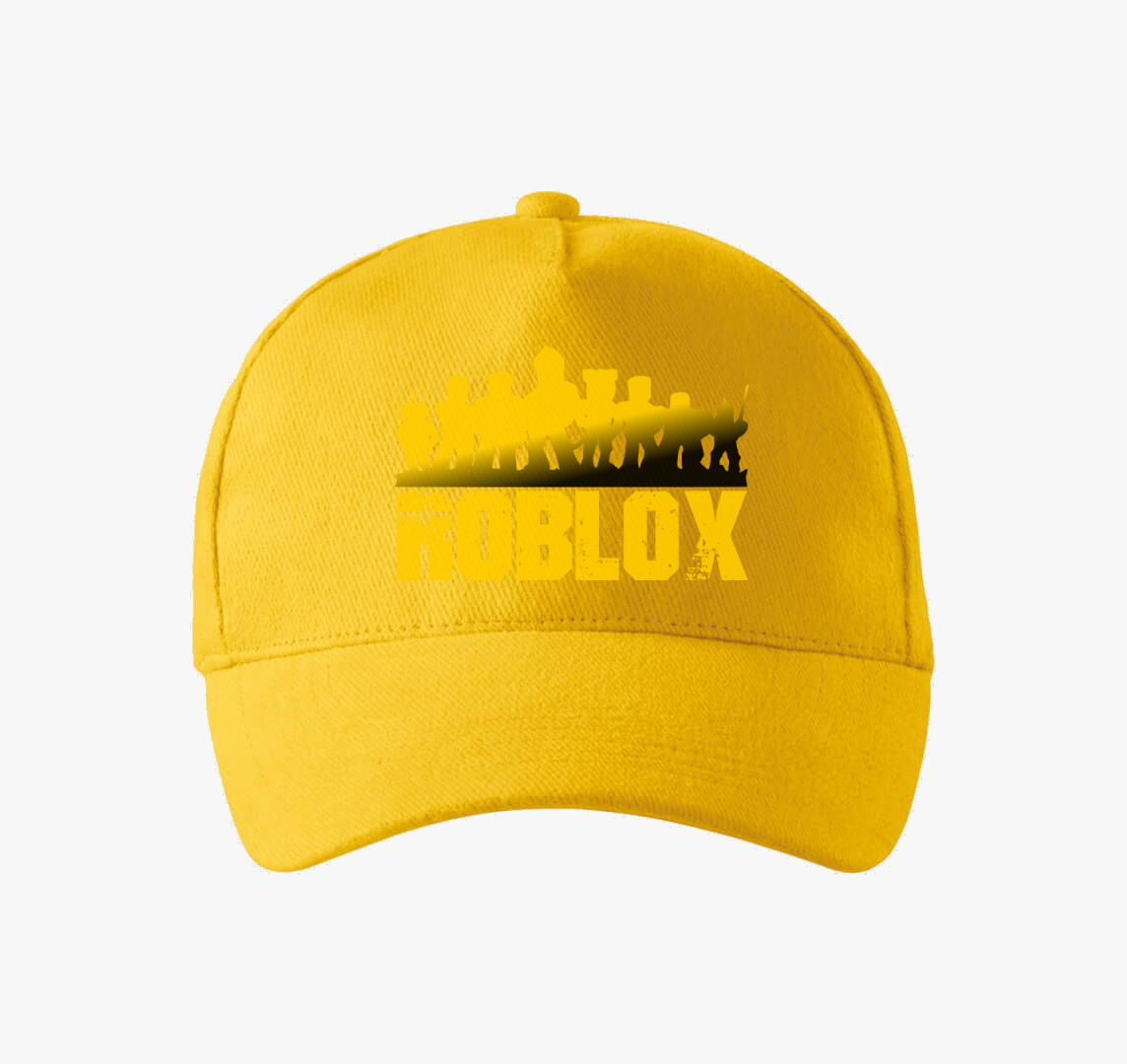 Roblox feliratos baseball sapka — Sárga
