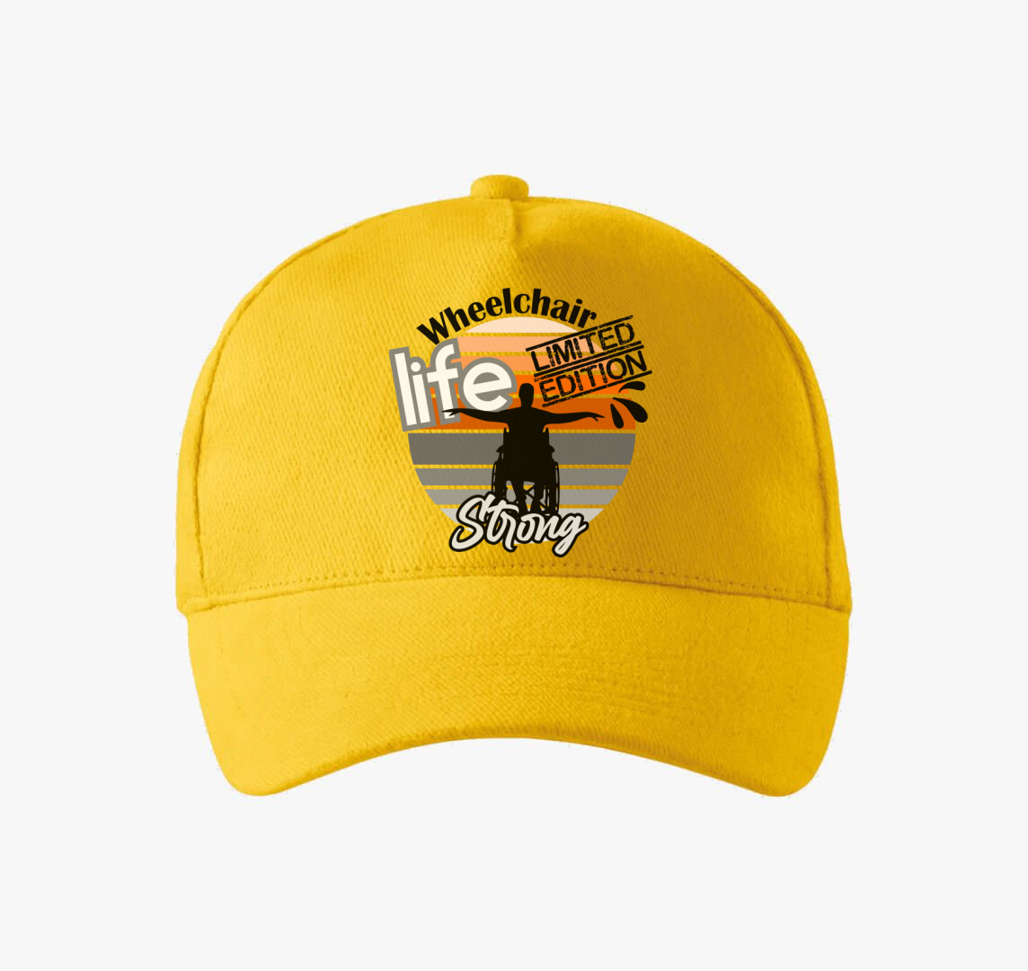 Kerekesszékes baseball sapka — Sárga