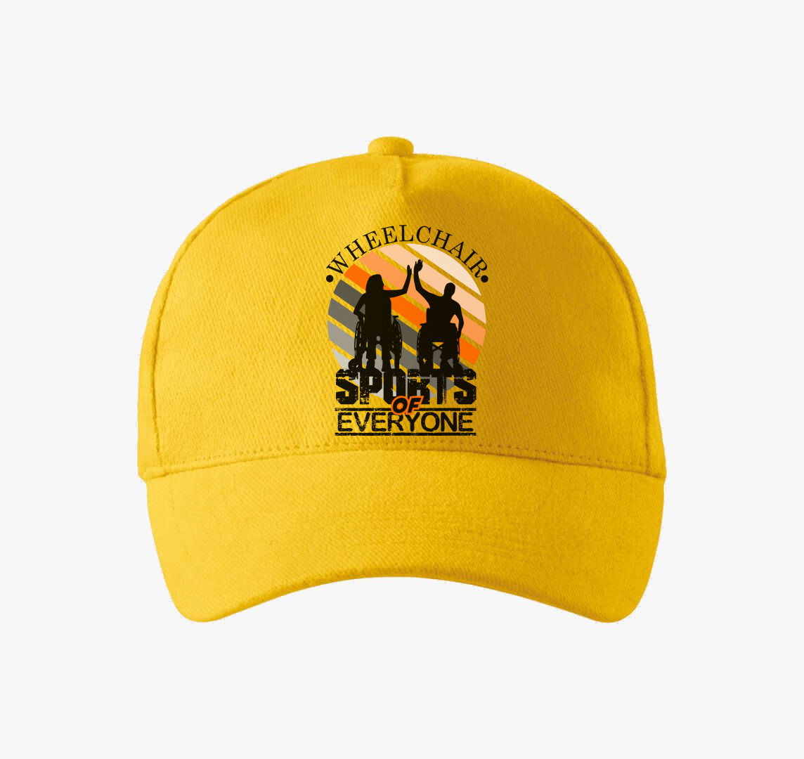 Kerekesszékben sport baseball sapka — Sárga