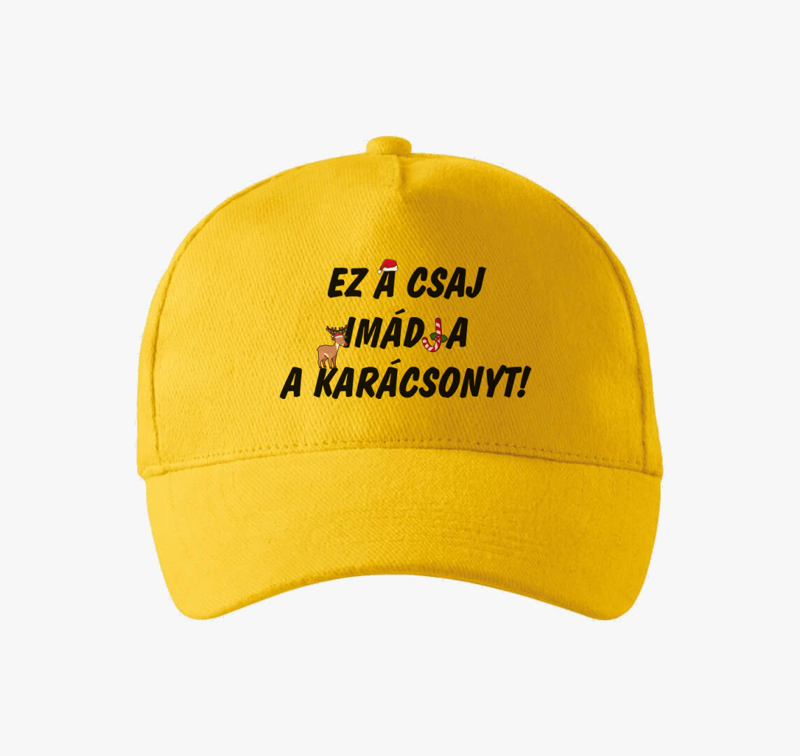 Ez a csaj imádja a karácsonyt baseball sapka — Sárga
