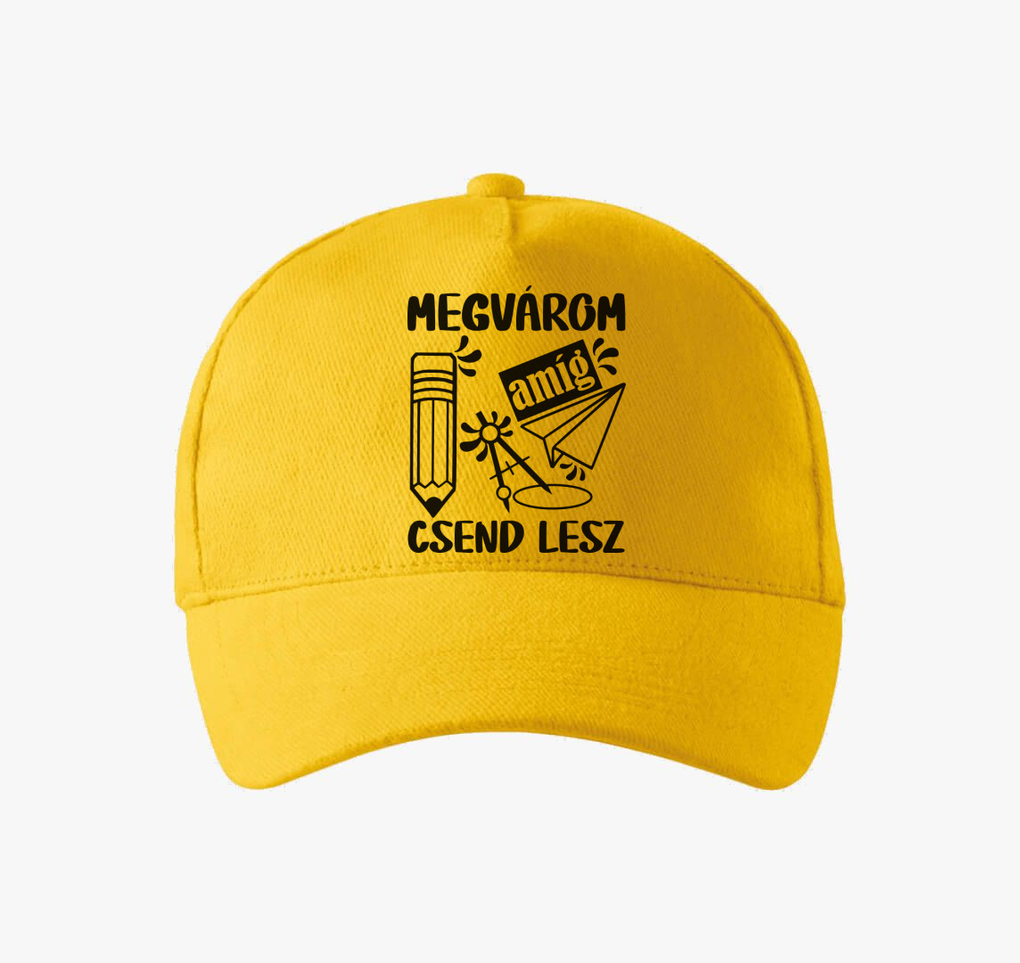 Megvárom amíg csend lesz baseball sapka — Sárga