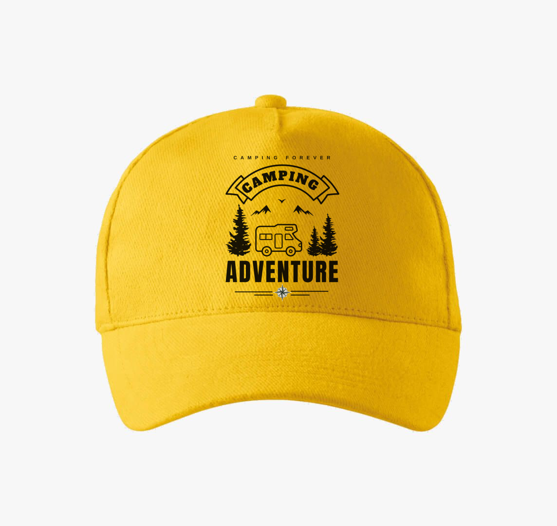Lakóautó camping adventure baseball sapka — Sárga