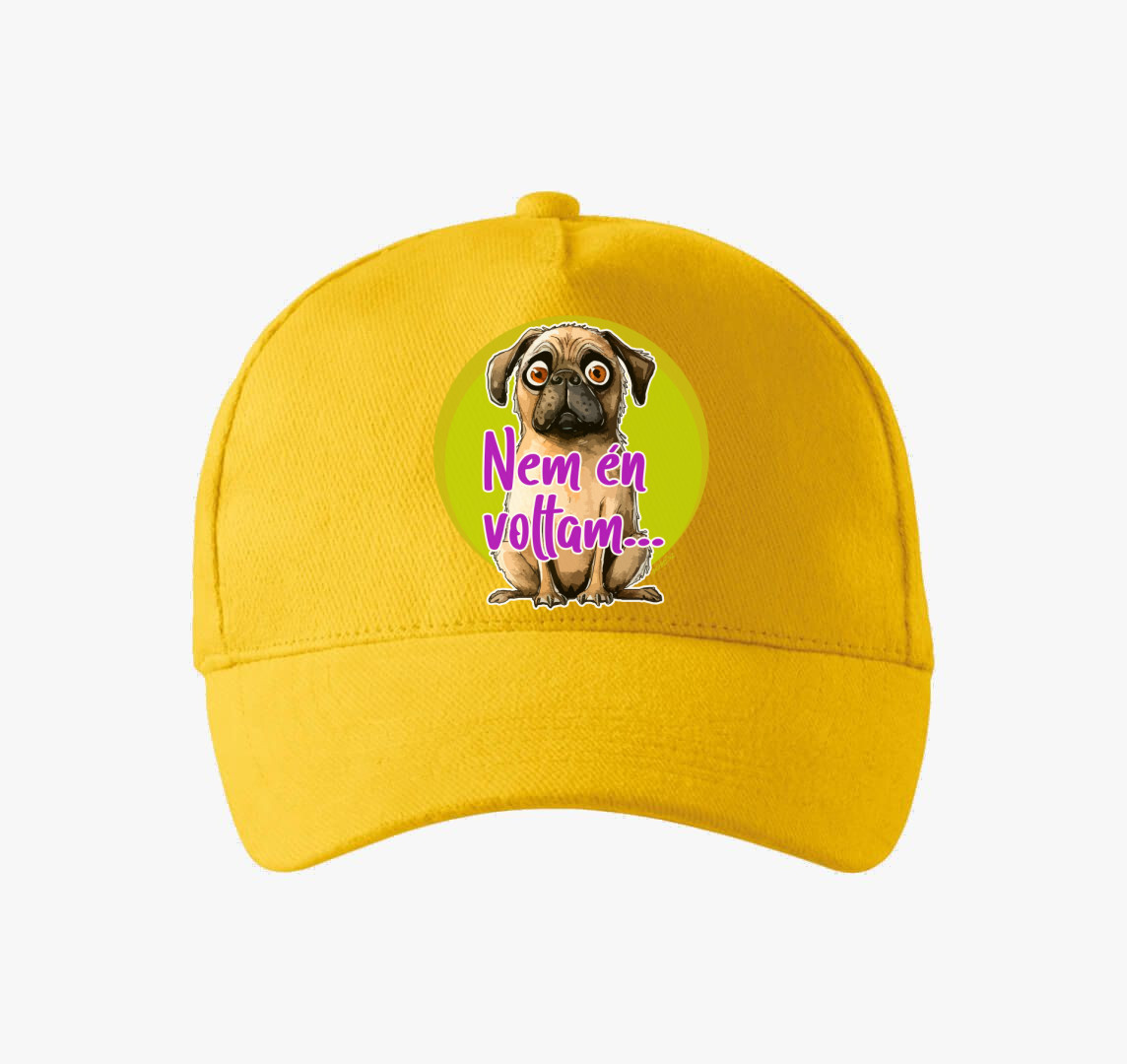 Mopsz kutya baseball sapka — Sárga