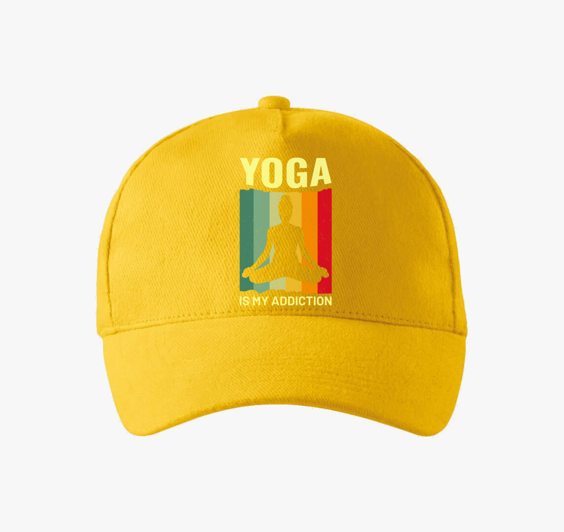 Yoga is my addiction baseball sapka — Sárga