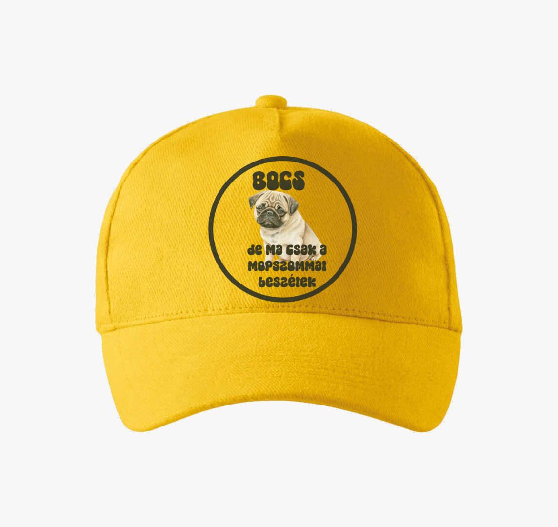 Mopszommal beszélek baseball sapka — Sárga