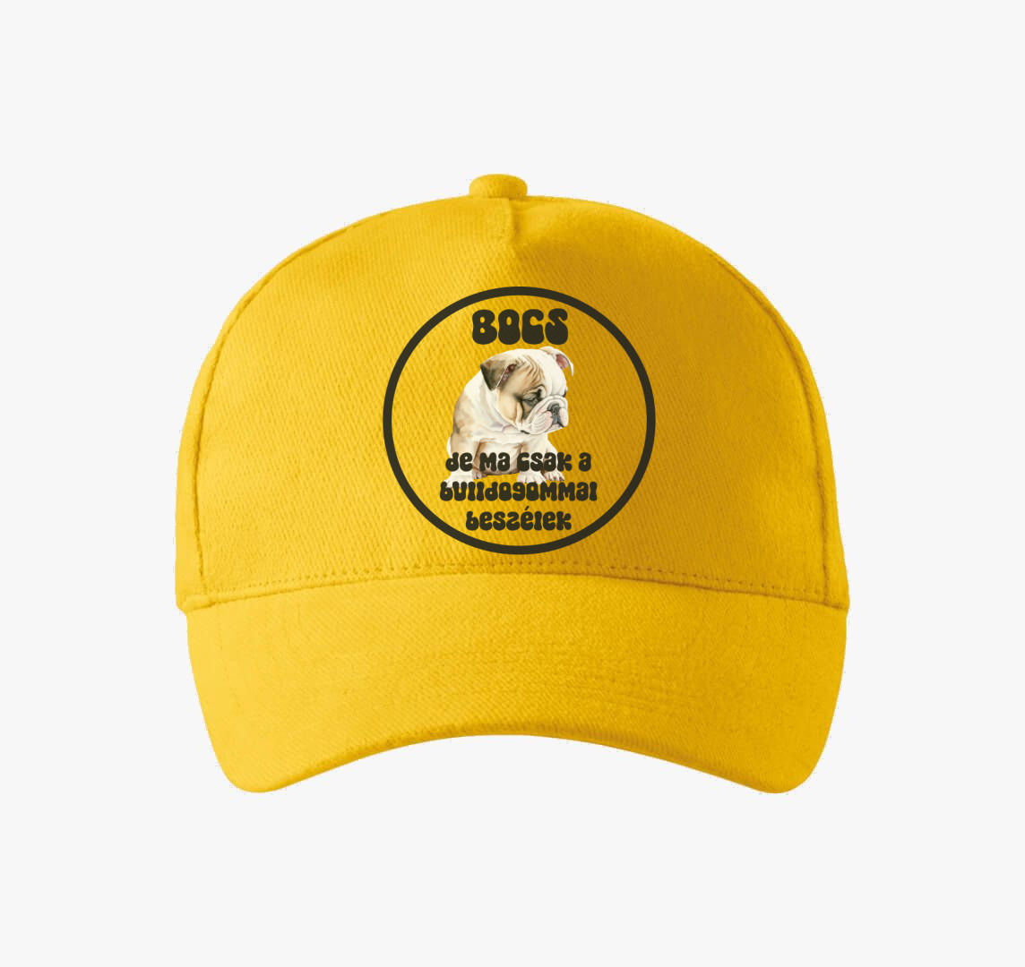 Bulldogommal beszélek baseball sapka — Sárga