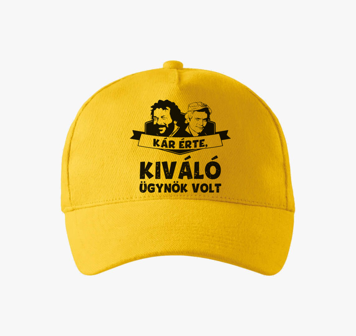 Bud Spencer Terence Hill Kár érte, kiváló ügynök volt baseball sapka — Sárga