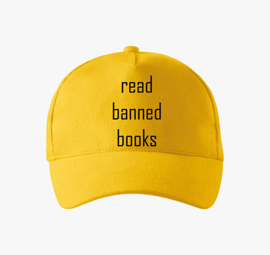 Read Banned Books baseball sapka — Sárga