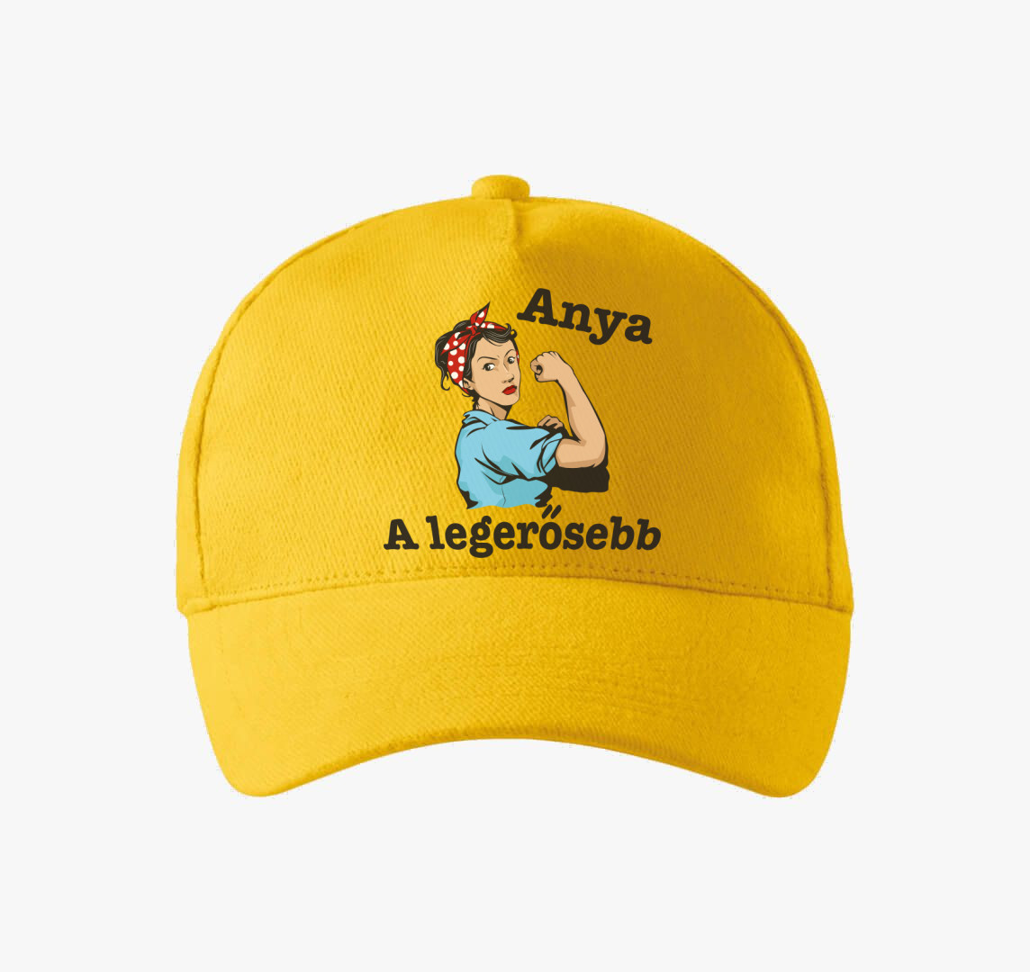 Anya a legerősebb anyáknak baseball sapka — Sárga